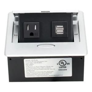 Pasacables toma empotrable con 110V + 2 USB